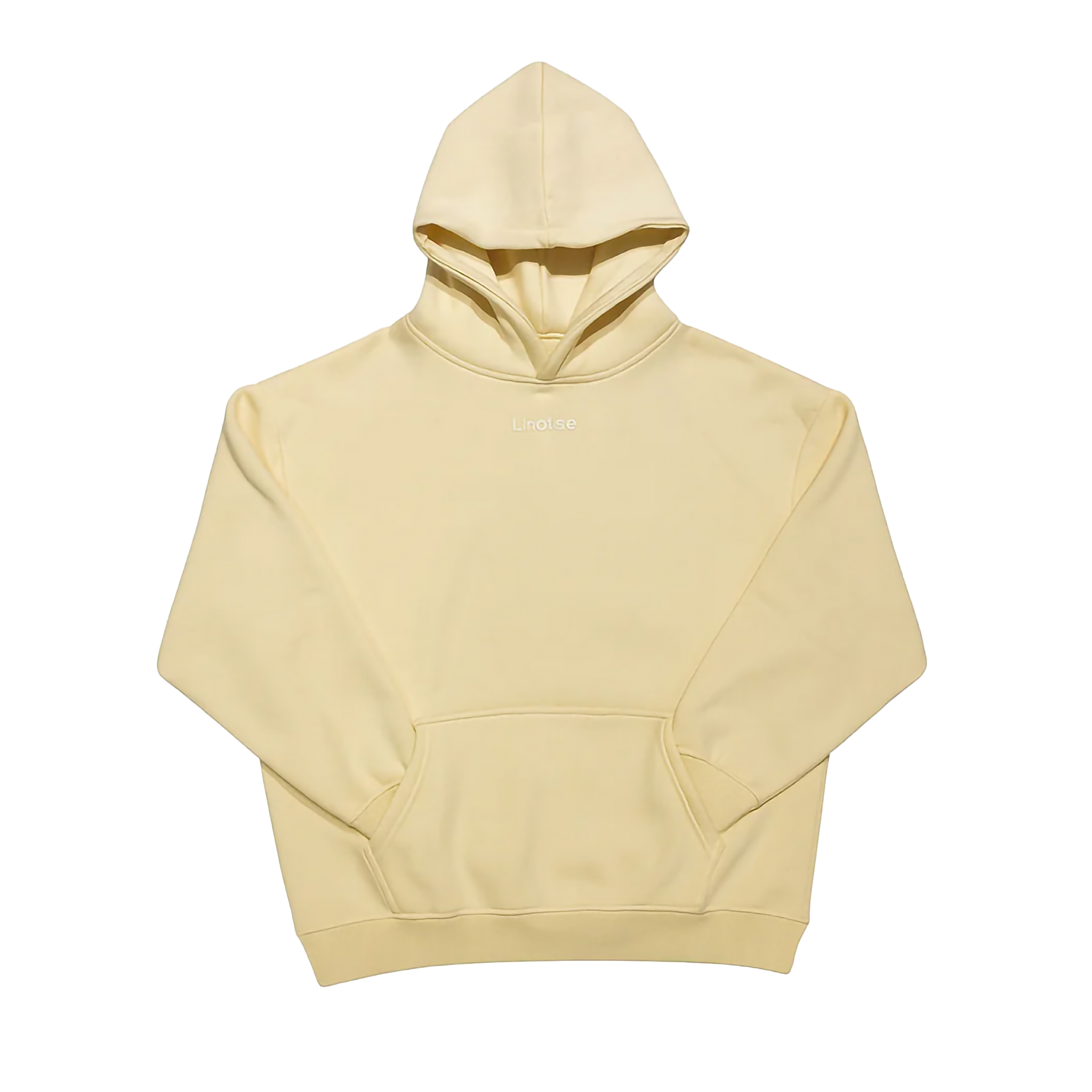 Beige hoodie on a white background