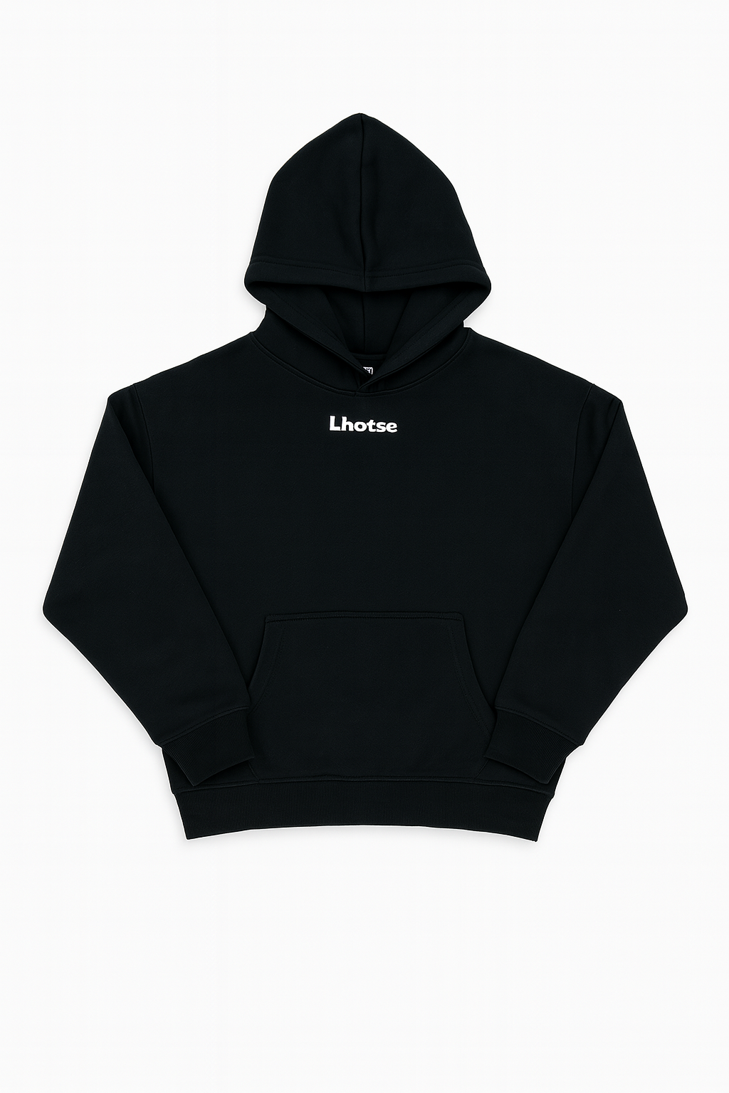 Black hoodie with 'Lhotse' branding