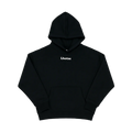 Black hoodie with 'Lhotse' logo on a white background