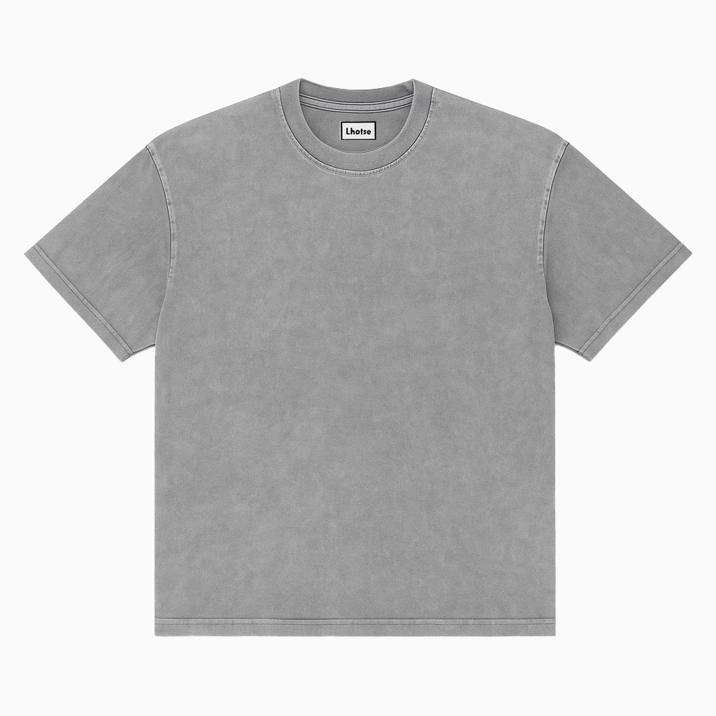 Lhotse Oversized 100% Cotton Acid Wash T-Shirt